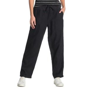 NWT James Perse Linen Utility Lounge Pants Black L